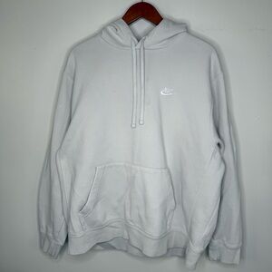 Nike Embroidered Swoosh Hoodie Light Grey (XL)